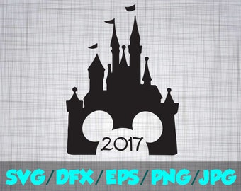 Download Disney Castle 2017 Iron On Decal Cutting File / Clipart in