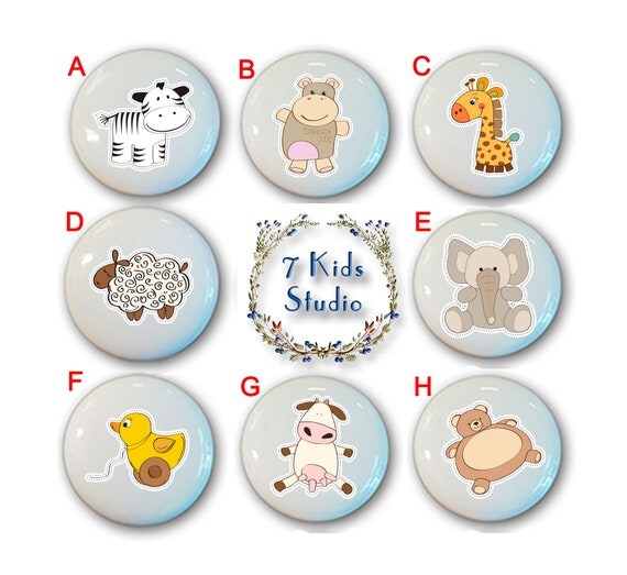 Animal Babies Nursery Drawer Knob Drawer Pull Handle Dresser