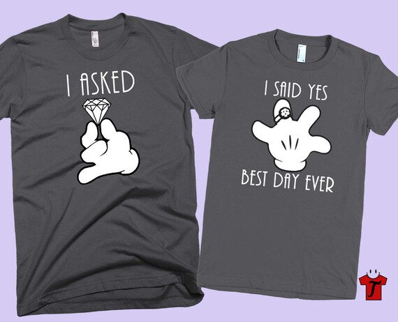 disney shirts / disney engaged shirts / disney couple shirts