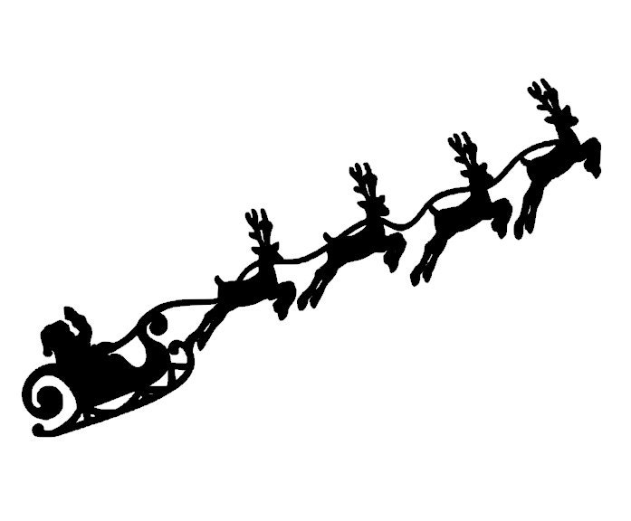 Download Santa Sleigh Reindeer Christmas SVG Cut file Christmas Kids