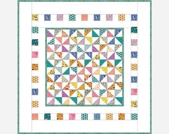 PRECIOUS BUNDLE Baby Quilt Pattern | 43" x 43" (107.5cm x 107.4cm)