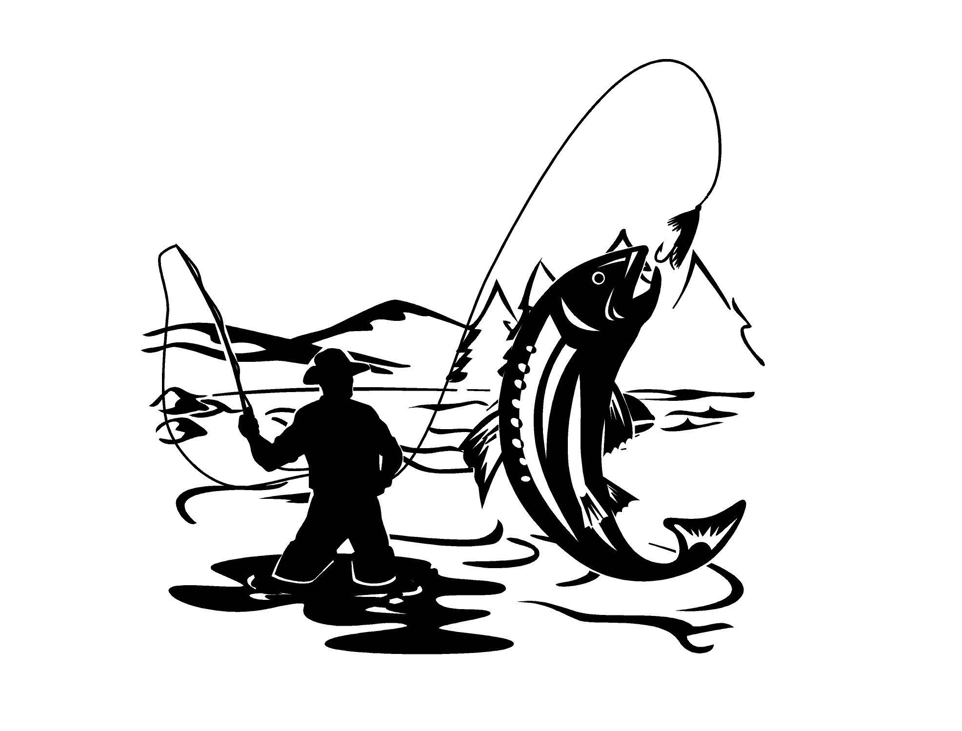 Free 131 Silhouette Fly Fishing Svg SVG PNG EPS DXF File