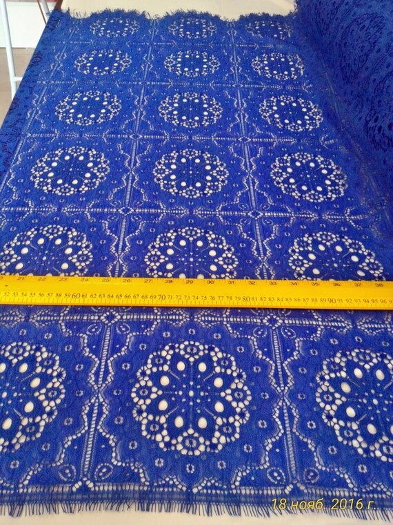 Turquoise Lace fabric, French style, Gorgeous chantilly lace fabric, evening dress