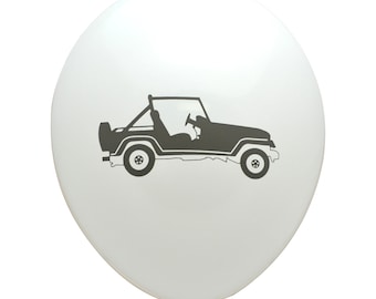 Gunmetal Gray Jeep Party Balloons (Pkg of 3) - PB1146