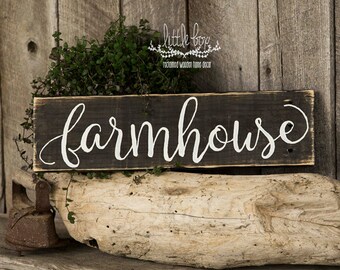 Farmhouse Decor / Farmhouse Script Sign / Home Decor / Farmhouse Sign / Home & Living / Farmhouse / White Sign / Kitchen Sign