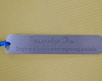 Engraved Bookmark, Customized Bookmark, Aluminum Bookmark, Gift for Family/Friend, Personalized, Teacher/Student Gift, Birthday, Graduation