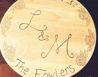 Custom lazy susan, personalised lazy susan, rotating table stand, custom table decor, dinner party, rotating cake stand, beautiful home gift