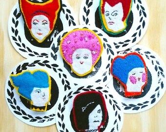 Girl Felt Pin, Feminism Embroidery Brooch, Girl Power pin, Body positive Pin, Felt Pin, Embroidery brooch, Feminism Brooch, Feminist Pin