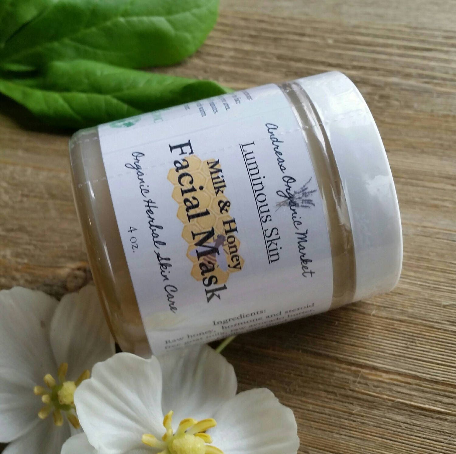 Organic Raw Honey and Goat Milk Facial Mask Natural Face