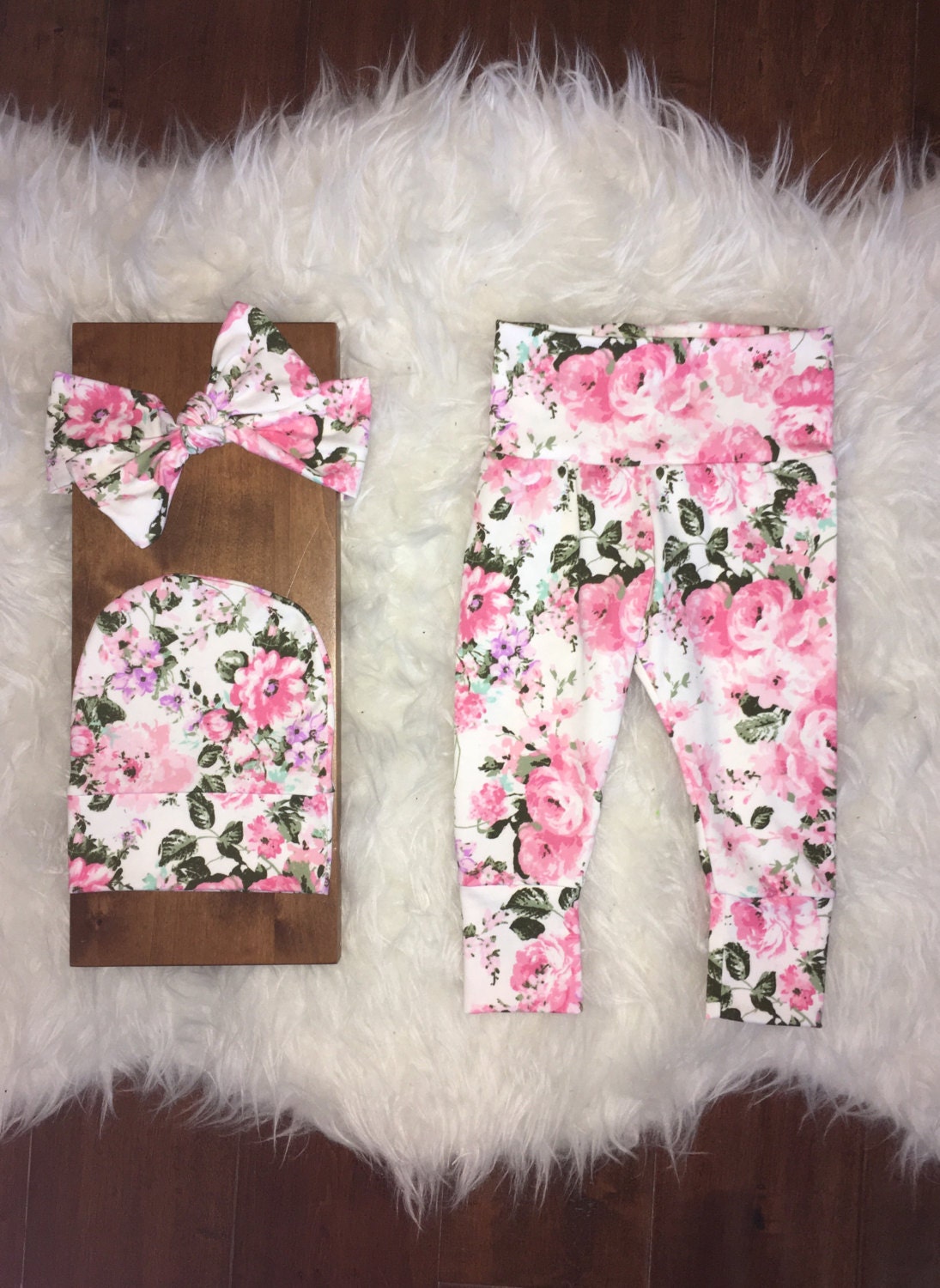 FLORAL BABY LEGGINGS baby leggings pink floral childrens