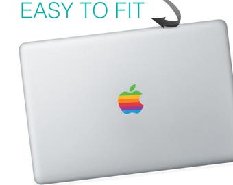 Retro Logo Macbook Stickers on clear vinyl | Laptop stickers | Macbook Decal - self adhesive vinyl stickers