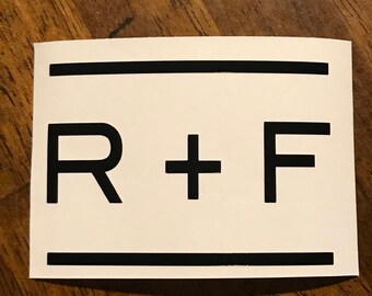 R + F vinyl decal