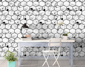 honeycomb marble abstract wall covering art wallpaper removable self adhesive wallpaper - Wall Covering Designs honeycomb marble abstract wall covering art wallpaper removable self adhesive wallpaper - Wall Covering Designs