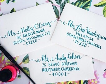 Hand Lettered Calligraphy Envelopes