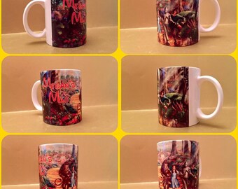 wizard of oz oil dorothy toto lion tin man scarecrow judy garland painting style mug cup personalised any name 11oz