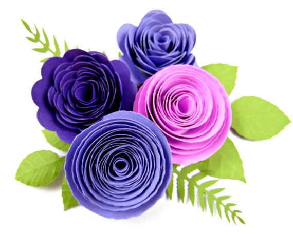 Paper flower Rolled Rosettes- DIY Paper Roses- Rosette ...