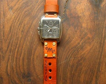 Leather Watch Strap.Handmade.FREE DELIVERY.