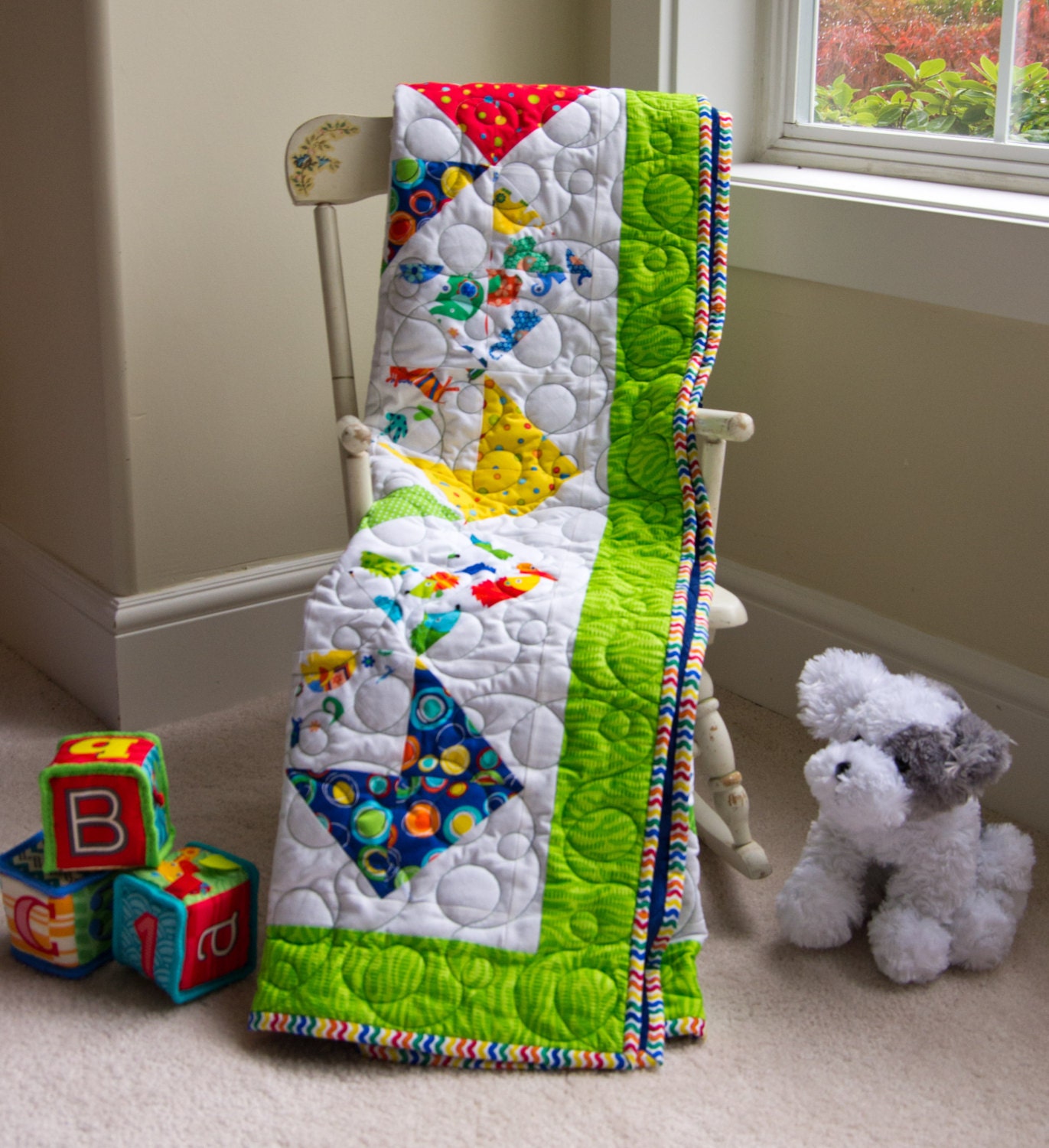 Toddler/Children's Modern Quilt 47 x 54 Professionally