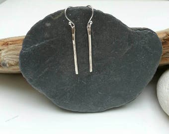 Silver Stick Earrings, Silver Drop Earrings, Silver Earrings, Minimalist Earrings, Minimalist Jewelry