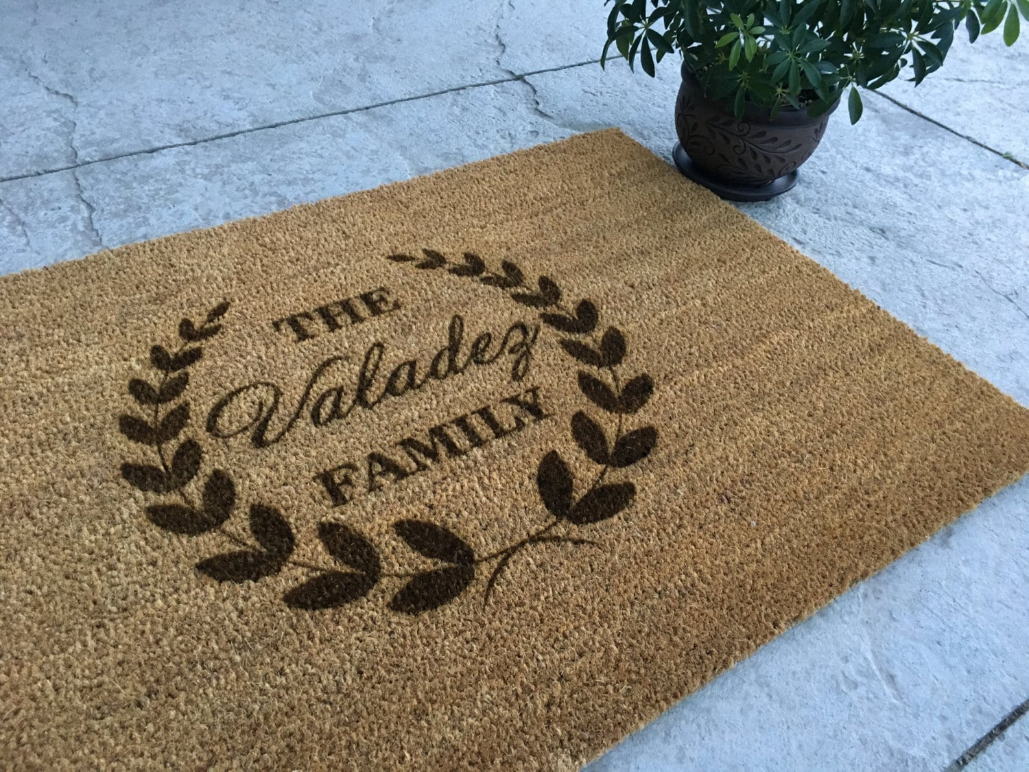 Personalized Mat Custom Door Mat 'Valadez'