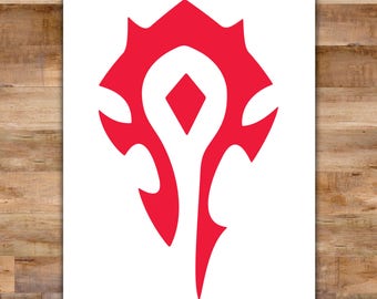 World of Warcraft Horde Decal - World Of Warcraft Sticker Wow Decal - Video Game Decals Geek Decals Video Game Decor