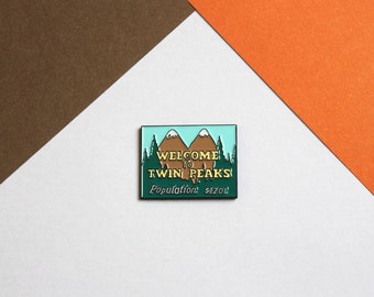 Welcome To Twin Peaks soft enamel lapel pin