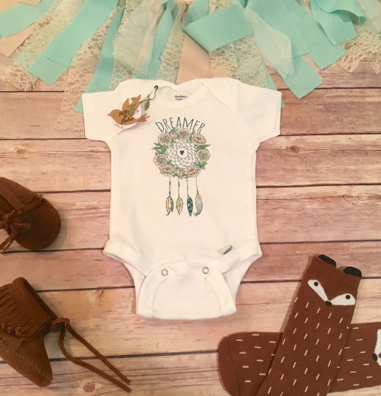 Dream Catcher Onesie® Baby Girl Clothes Dreamcatcher Onesie