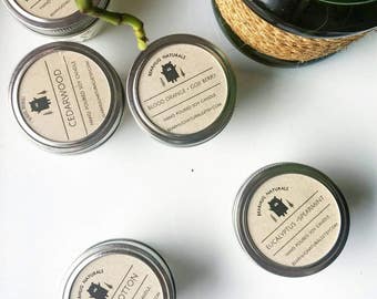 Mason Jar Soy Candle - Stocking fillers- Stocking Stuffer - Holiday scent candles - Gift for her - Gift for mom - Christmas Gift