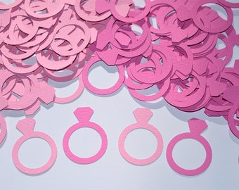 Pink Engagement Ring Confetti, Engagement Party Decorations, Bridal Shower Decoration, Engagement Decoration, Engagement Table Decorations