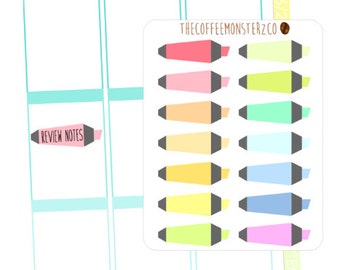 Rainbow Highlighters (erin condren stickers)