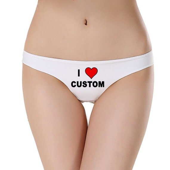 I LOVE ADD NAME Custom Underwear Funny Underwear