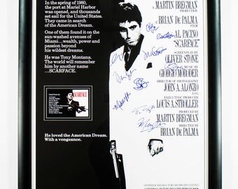 SCARFACE AL PACINO SIGNED TONY MONTANA PRINT