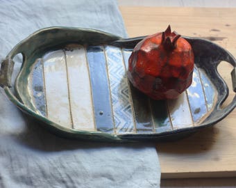 Handmade Ceramic Tray/ Ceramic Salver
