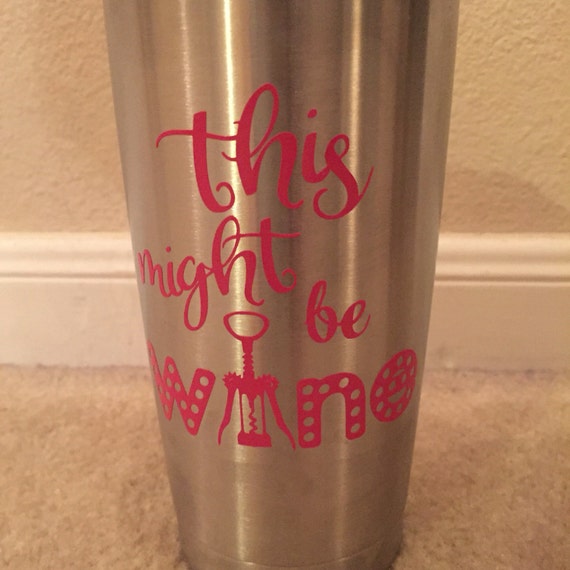 Yeti Decal This Might Be Wine wine decal by SimplyUniqVinylDesgn