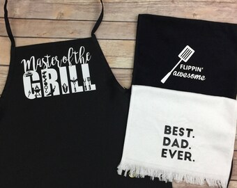 Grilling Gifts - Men's Grilling Apron - Christmas Gifts - Gift for Men - Gift for Him - Dad Gift - Birthday Gift - Father's Day Grilling