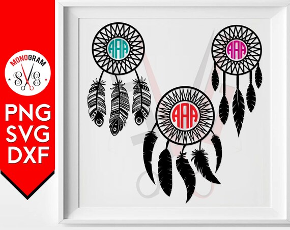 Dreamcatcher svg files Dreamcathcer Monogram svg files SVG