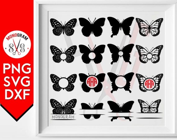 Download Butterfly Monogram Svg Butterfly Silhouette cut files for ...