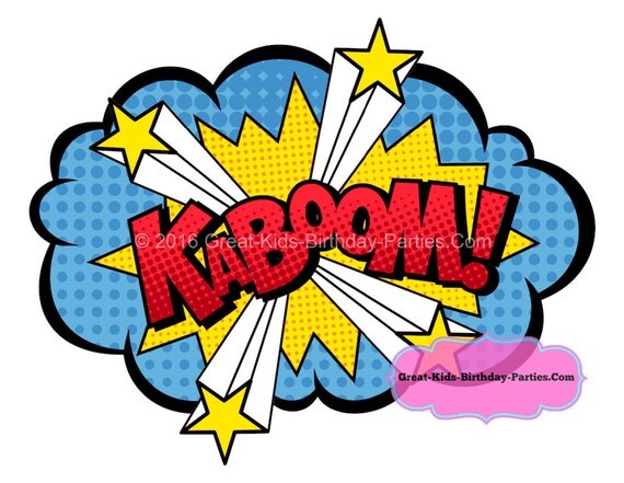 SUPERHERO WORD BUBBLES Superhero Printables Superhero Party