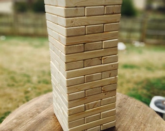 Giant Jenga - Yard Size Jenga - Outdoor Game - Gift for Him - Gift for Her - Wedding Reception Guest Book - Wedding Jenga Game - Summer Game