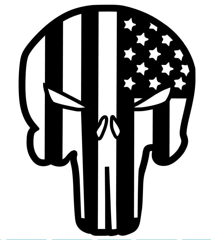 Us Flag Skull Cutting File Studio 3 Svg Silhouette Cameo