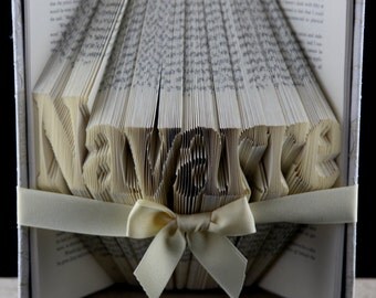 Housewarming Gift, Custom Folded Book Art Sculpture Housewarming Present, New Home Gift, New Home Housewarming Present, Gift For Couple.