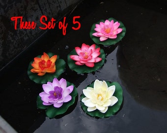 artificial floating lotus water lily floating flower decor wedding pool decor wedding pond - Pool Decor artificial floating lotus water lily floating flower decor wedding pool decor wedding pond - Pool Decor
