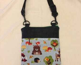 Sugar Glider bonding/crossbody pouch (woodland creatures)
