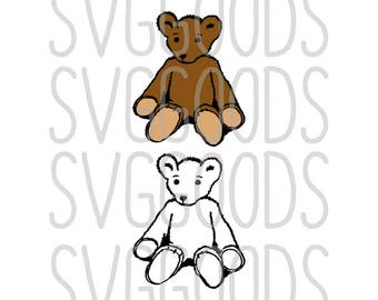 Teddy Bear svg, Bear svg, Teddy svg, Bear Toy svg, Teddybear svg, baby svg, toy svg, stuffed toy SVG, cut file, vector, svg file