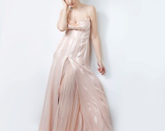 15672 Black Velvet Detail Tulle Dress