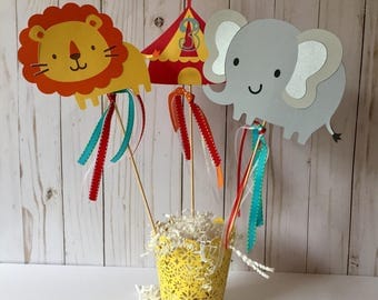 Carnival centerpieces-circus-big top centerpieces-carnival party-circus party- circus decorations-carnival party-birthday party centerpieces