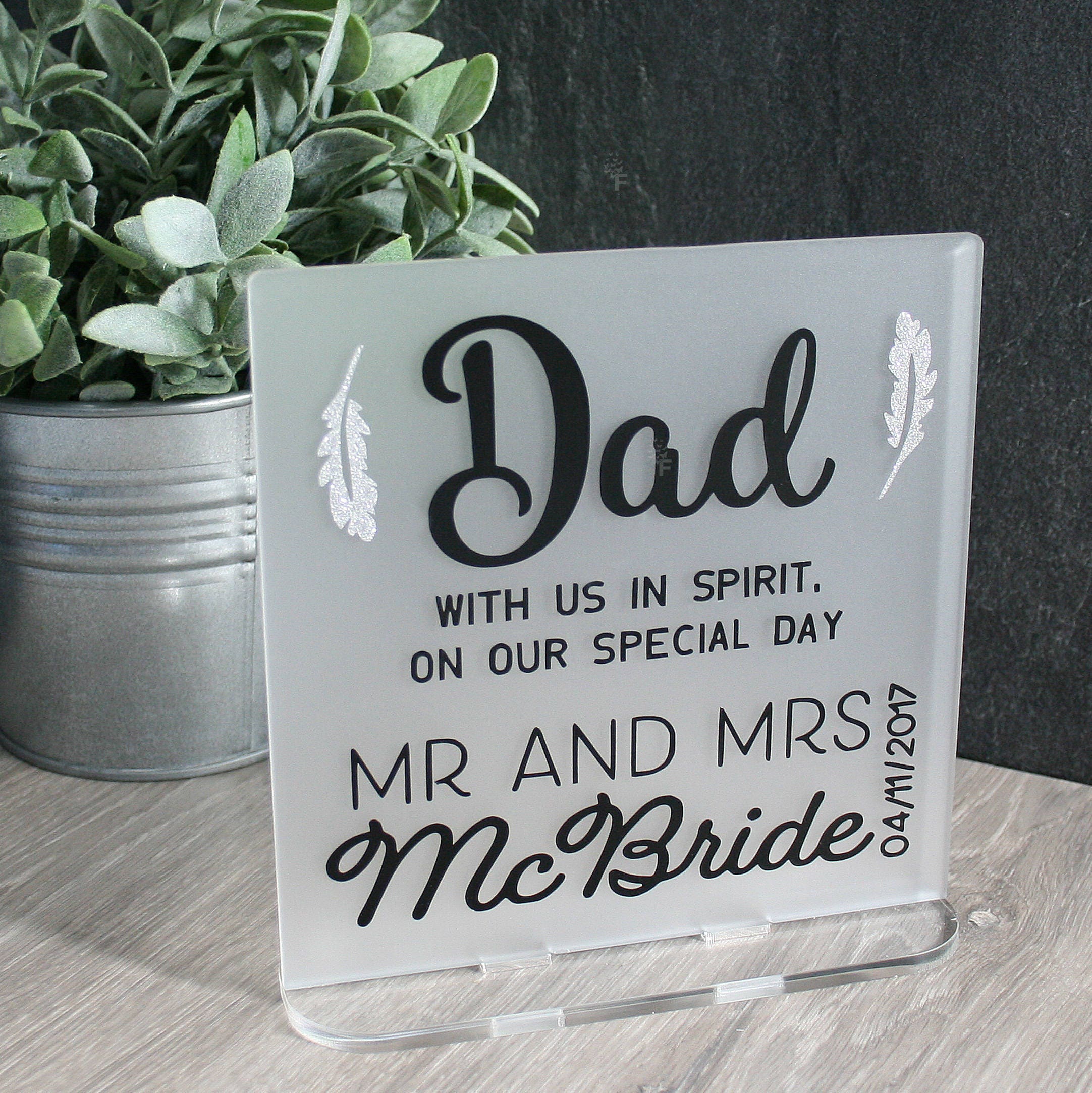 Wedding sign lost loved one wedding plaque wedding day