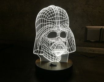 Table Lamp, Gift for Men, 3D Night Light, Valentines Day Gift for Him, Desk Lamp, Acrylic, LED Night Light, Star Wars,Personalized LED Lamps