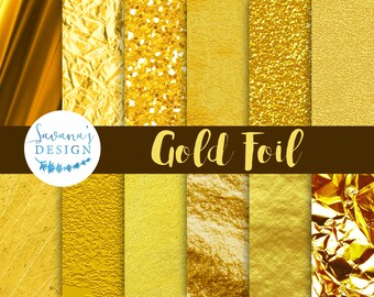 Gold Metallic Digital Paper, gold foil digital paper, metallic digital paper, metallic gold digital paper, gold foil background, golden foil
