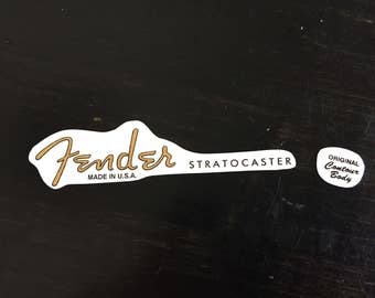 Fender Stratocaster Spaghetti USA Waterslide guitar headstock logo decal